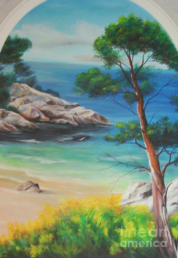 On the  Beach Painting by Sorin Apostolescu
