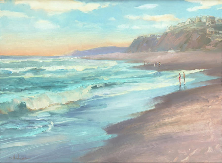 On The Beach Painting