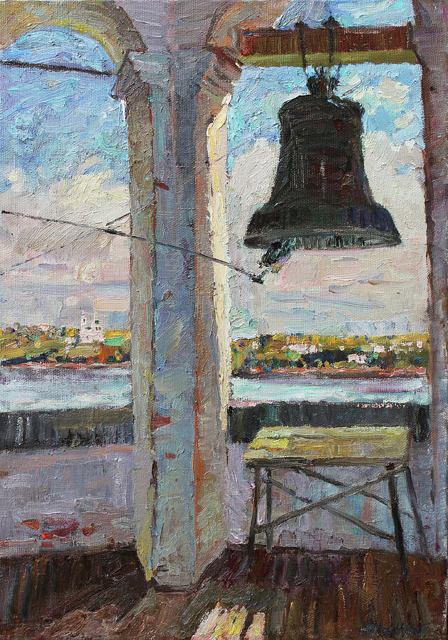 Acrylic bell tower painting