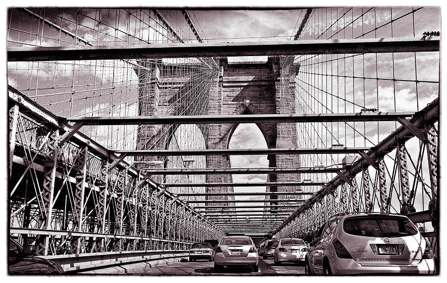 On the Brooklyn Bridge Photograph by Madeline Ellis