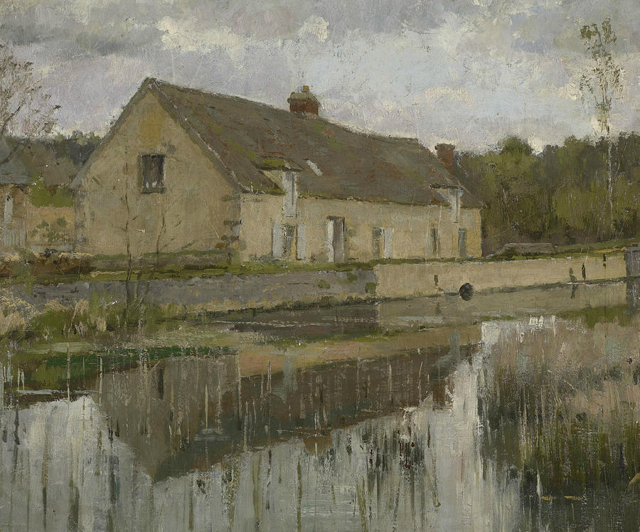 On the Canal Painting by Theodore Robinson