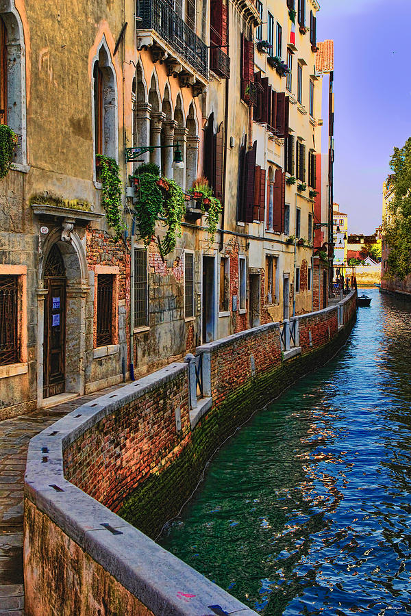 On the Canal-Venice Photograph by Tom Prendergast
