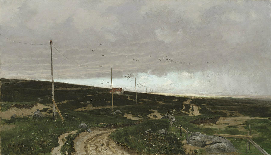 On the coast. Motif from Jaeren, Norway Painting by Frits Thaulow