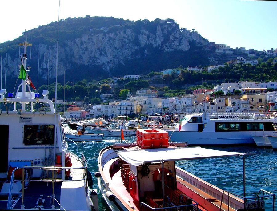 Boat Photograph - On the Coast of Capri by Mindy Newman