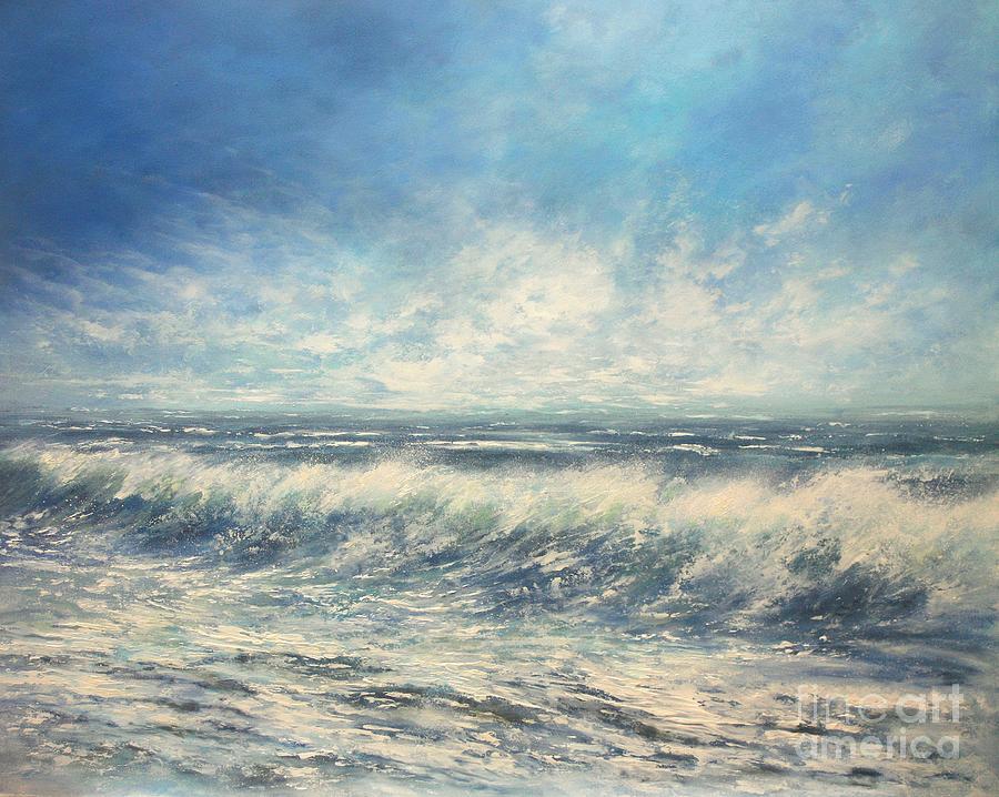 On the Crest of a Wave Painting by Valerie Travers