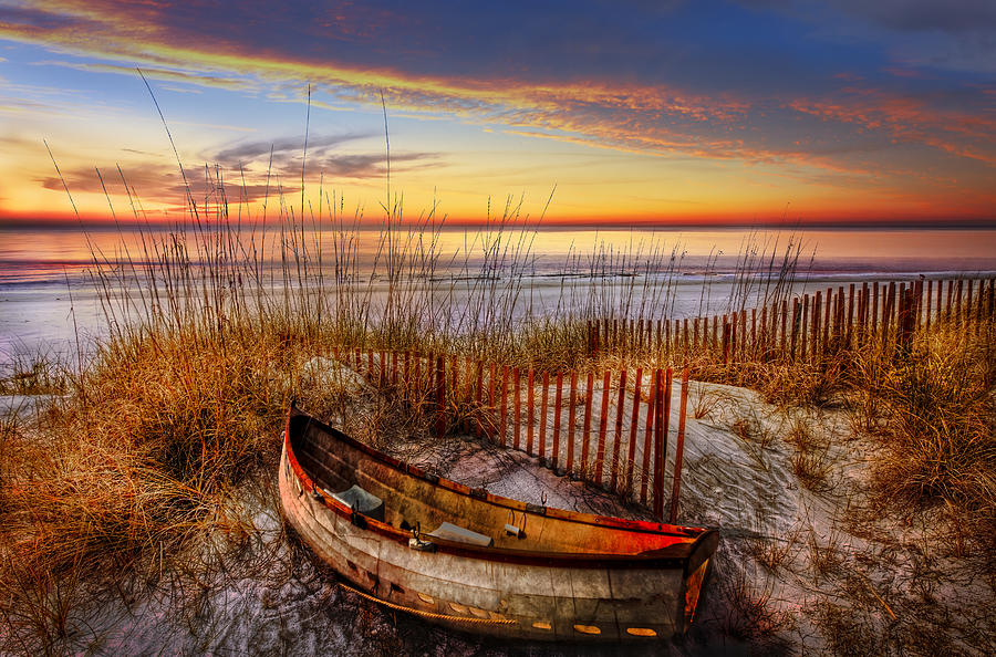Boat Photograph - On The Dunes by Debra and Dave Vanderlaan