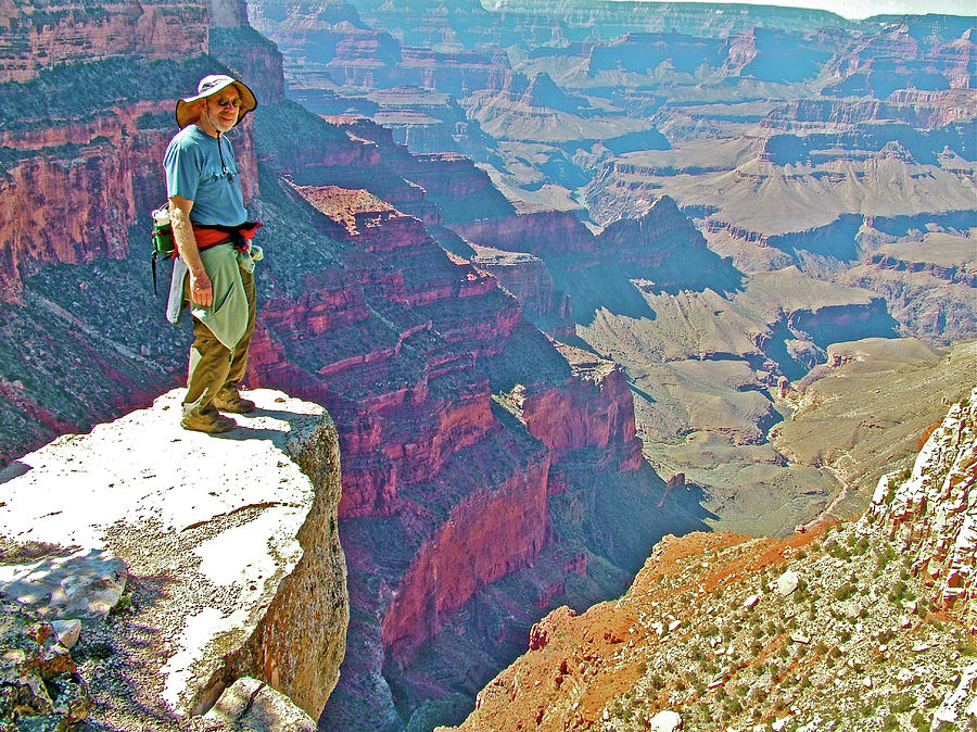 On the Edge of the Abyss on West Side of South Rim of Grand Canyon National Park-Arizona  Photograph by Ruth Hager