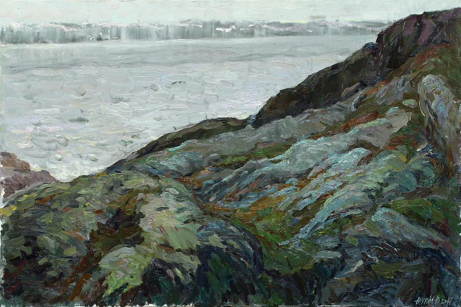 On the edge of the world Painting by Juliya Zhukova