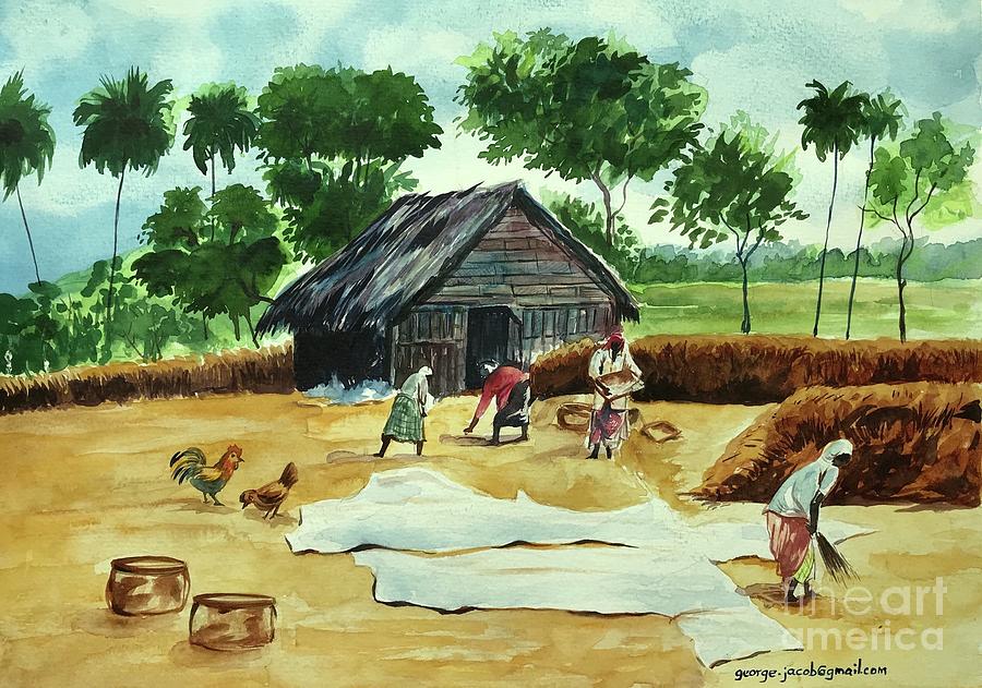 On the field Painting by George Jacob