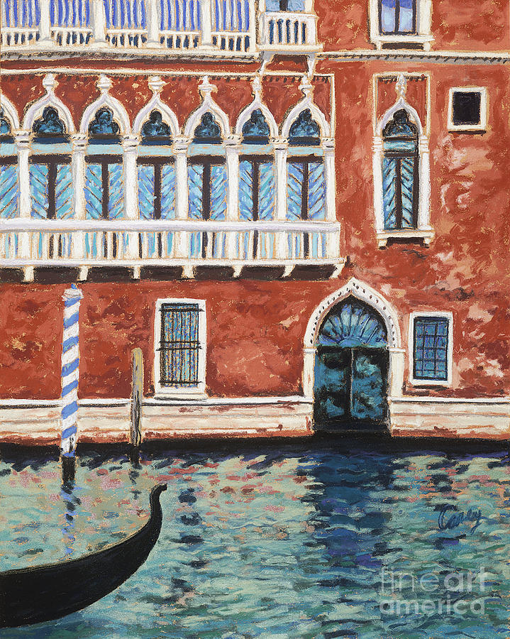 On the Grand Canal Pastel by Cathy Carey