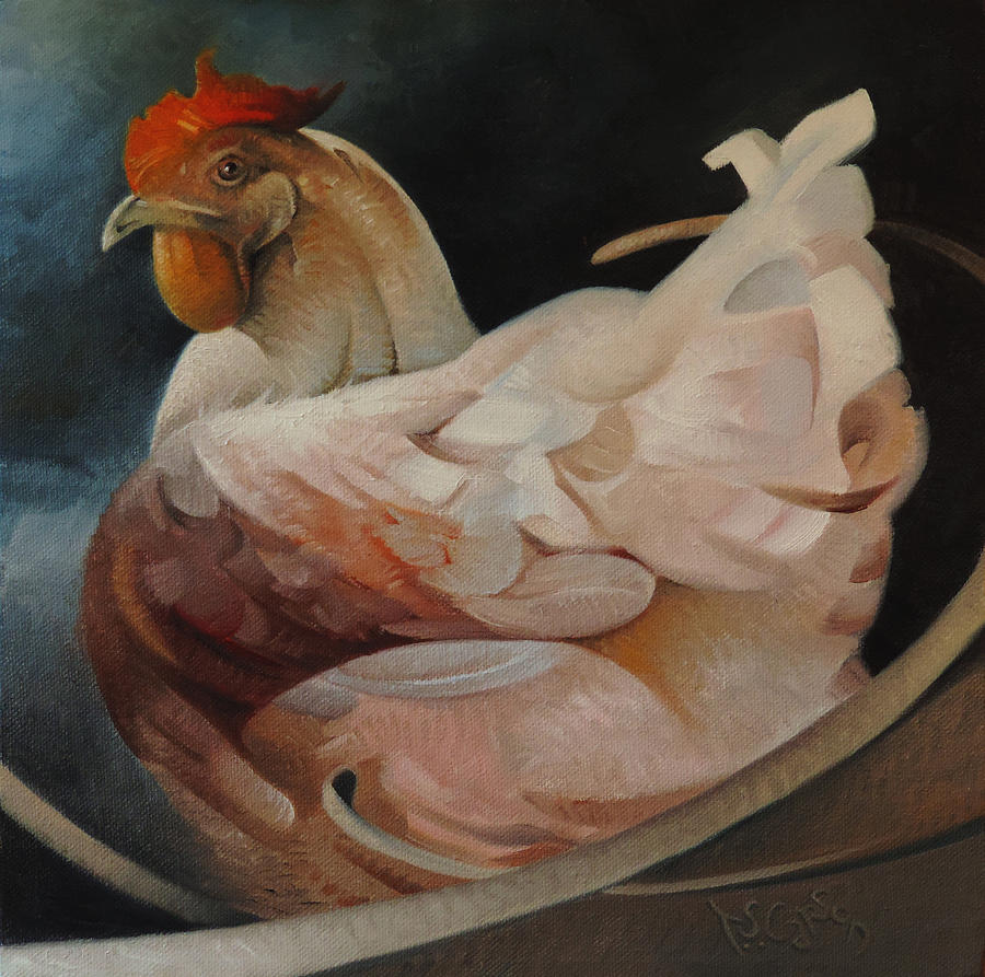On The Hen House Painting by T S Carson