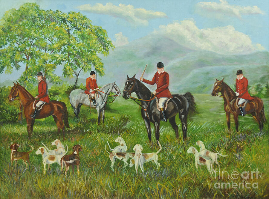 On The Hunt Painting by Charlotte Blanchard