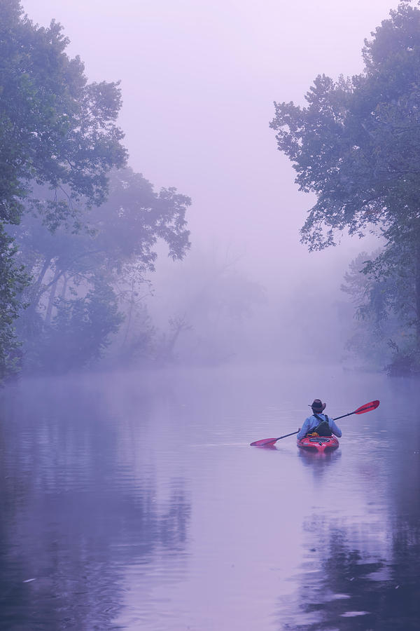 On the inky Big Piney River Boiling Springs Photograph by Robert Charity