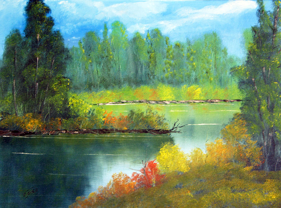 Tree Painting - On The Lake by Barry Jones