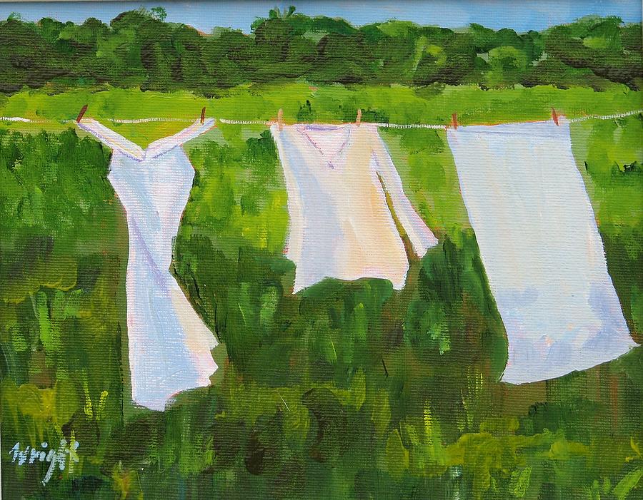 Landscape Painting - On The Line by Molly Wright