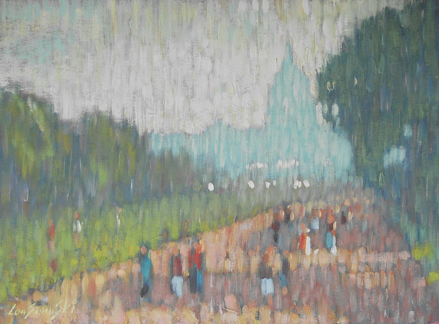 On The Mall Painting by Len Stomski