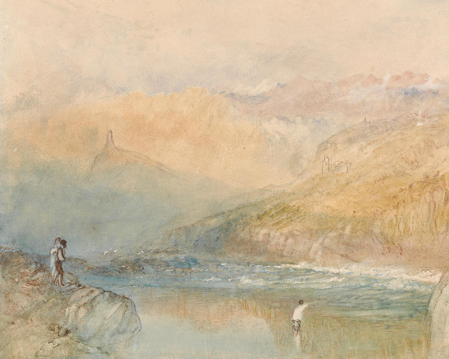 On the Mosell Near Traben Trarbach Painting by Joseph Mallord William Turner