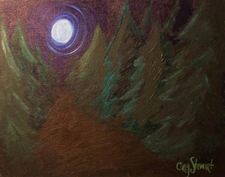 Tree Painting - On the Most Adventurous Night of My Life by Corey Stewart