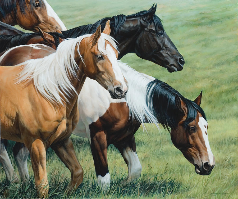 Horse Painting - On The Move  by JQ Licensing