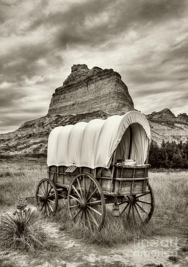 Landmark Photograph - On The Oregon Trail # 3 Sepia Tone by Mel Steinhauer