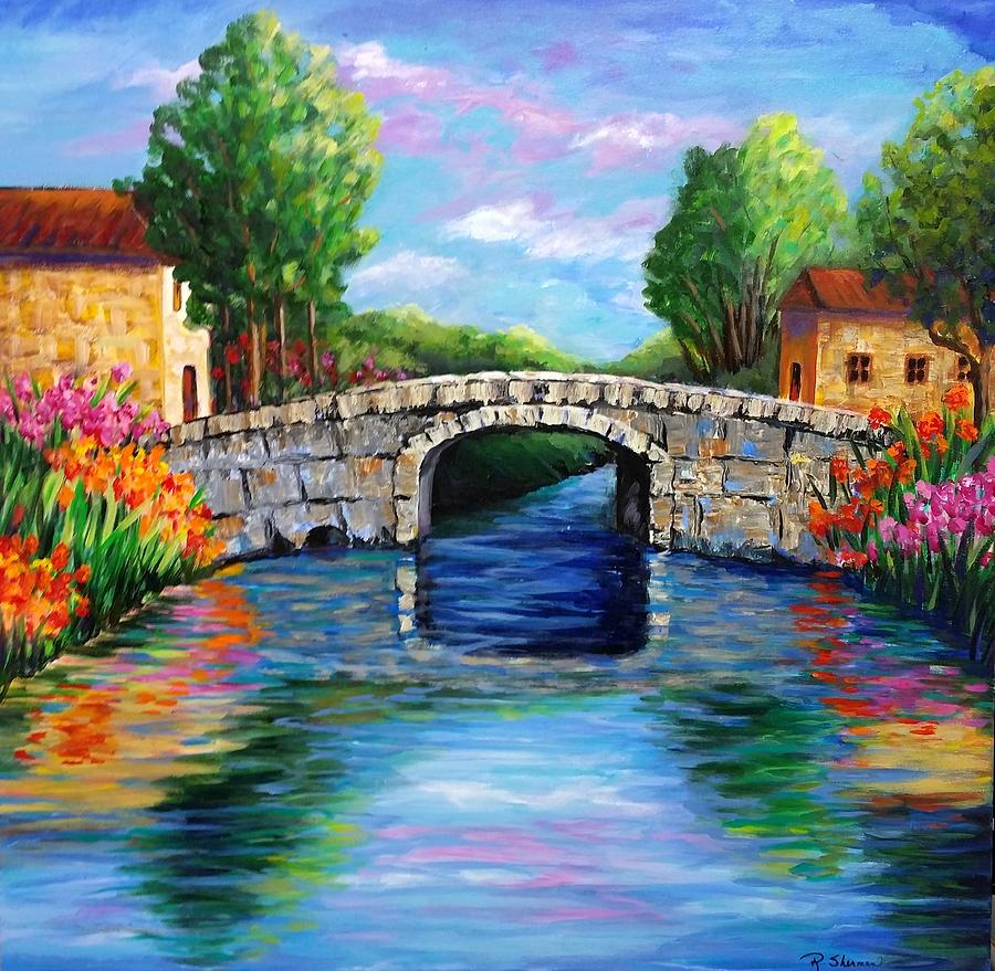 On the other side of the Bridge Painting by Rosie Sherman