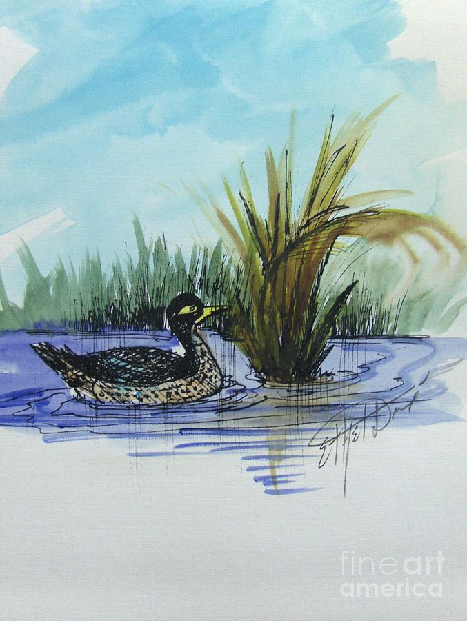 Portrait Painting - On the Pond by Ethel Dixon