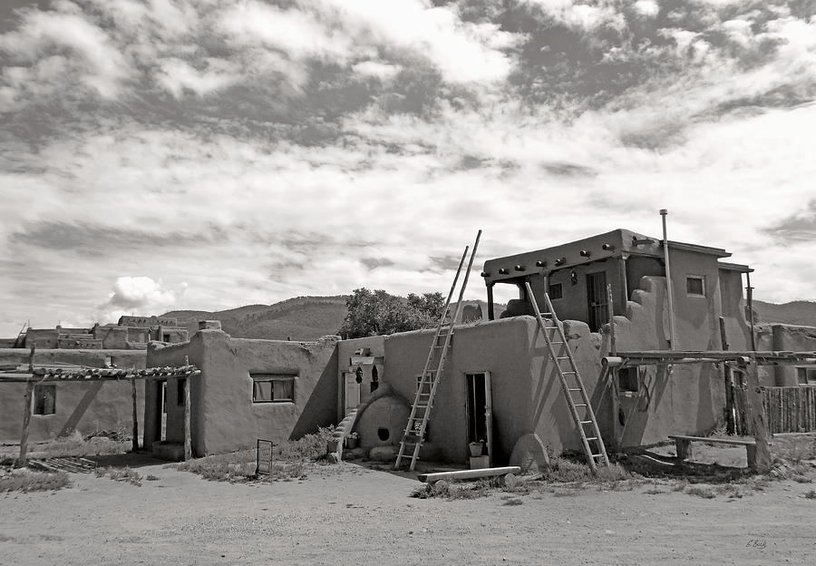 On the Pueblo, Monochrome Photograph by Gordon Beck