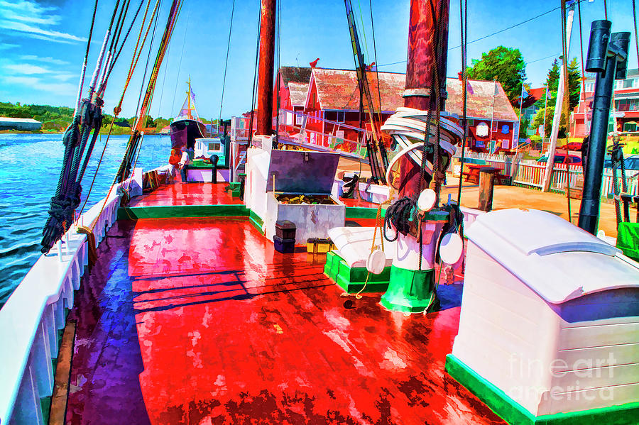 On the Red Boat Photograph by Rick Bragan