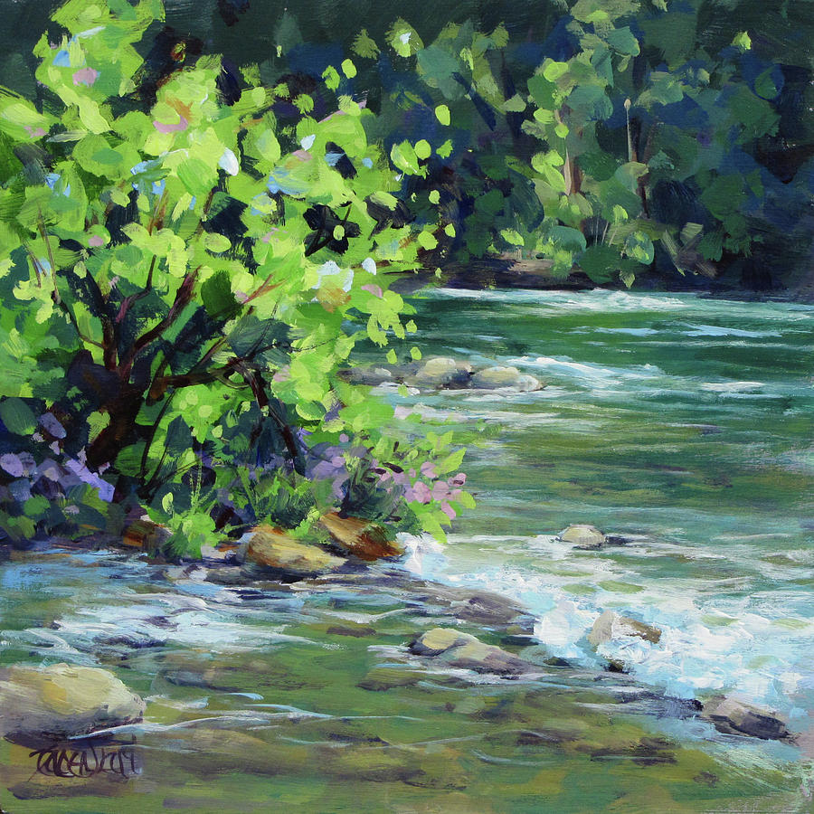 On the River Painting by Karen Ilari