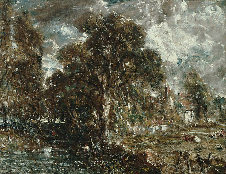 On the River Stour Painting by John Constable