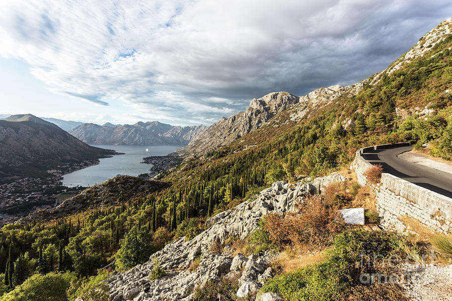 On the road above Kotor, Montenegro Photograph by Didier Marti
