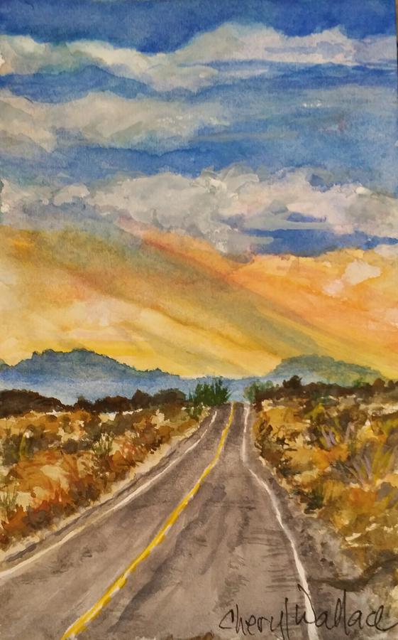 On the Road Again Painting by Cheryl Wallace
