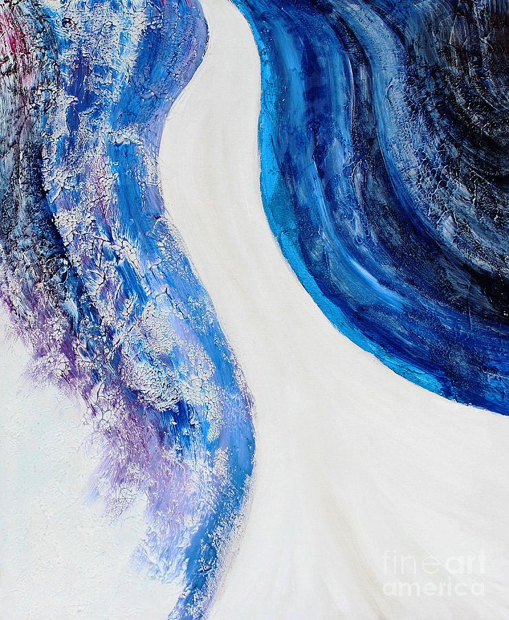 ON THE ROAD in blue Painting by Sarahleah Hankes