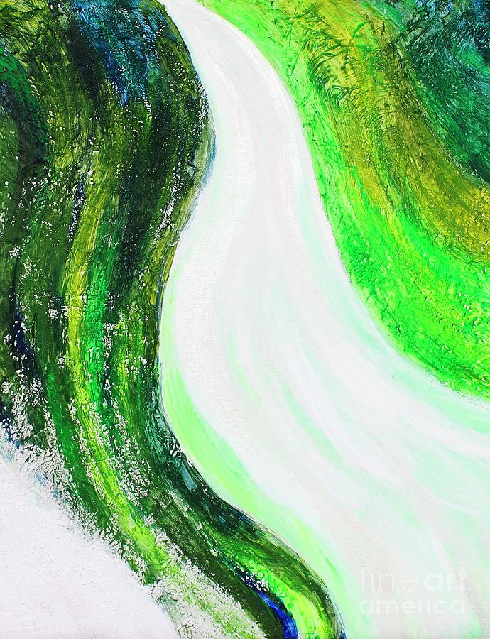 ON THE ROAD in green Painting by Sarahleah Hankes