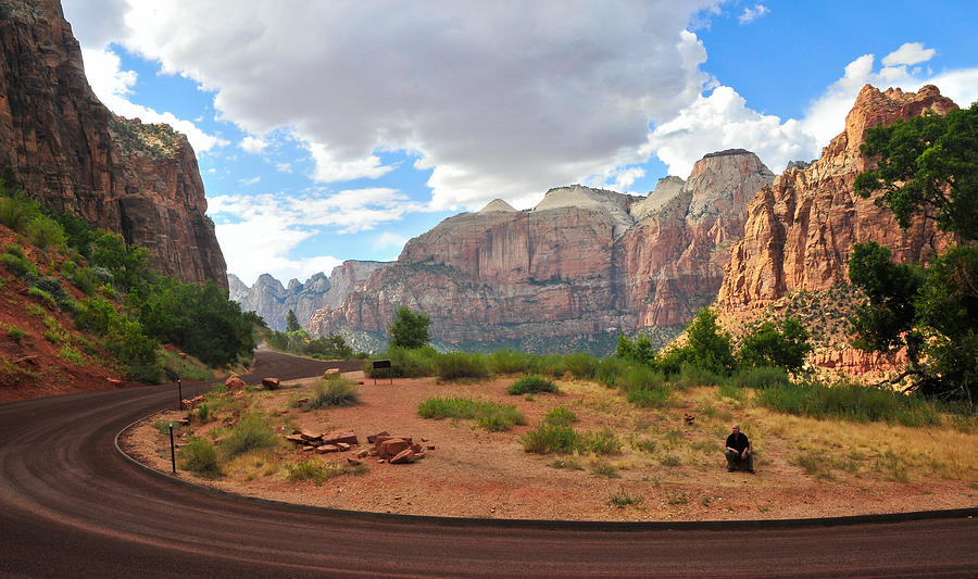 On the Road in Zion National Park Photograph by Ginger Wakem
