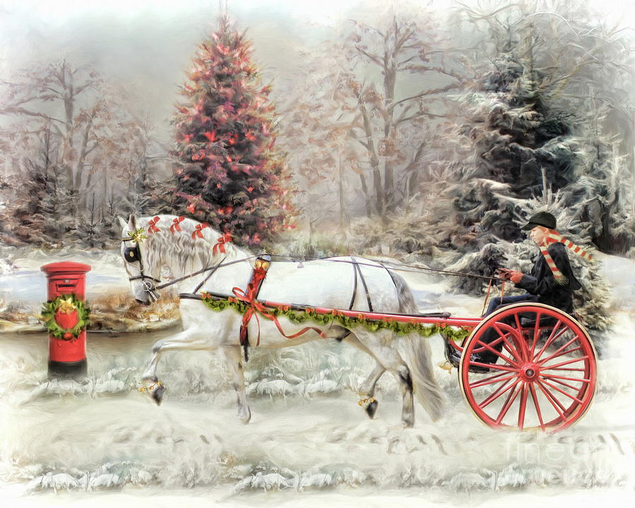 Christmas Digital Art -  On The Road To Christmas by Trudi Simmonds