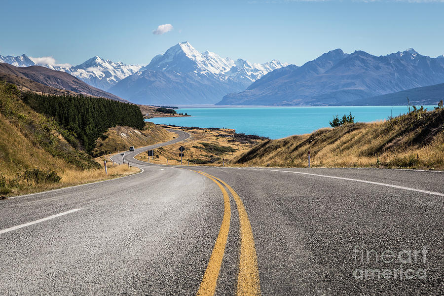 On the road toward Mt Cook in New Zealand south island Photograph by Didier Marti