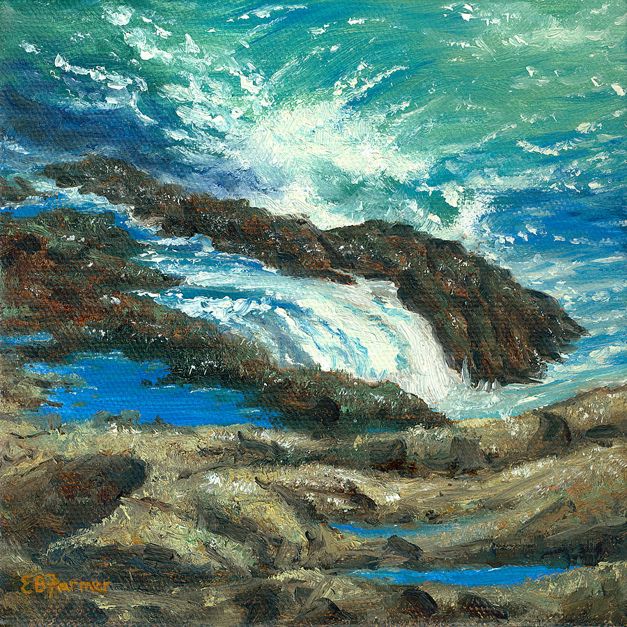 On the Rocks Painting by Elaine Farmer