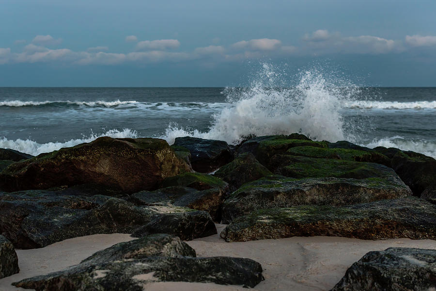 On The Rocks II Lavallette New Jersey Photograph by Terry DeLuco