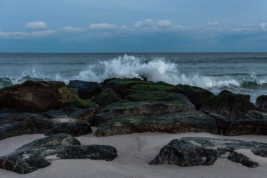 On The Rocks Lavallette NJ Photograph by Terry DeLuco