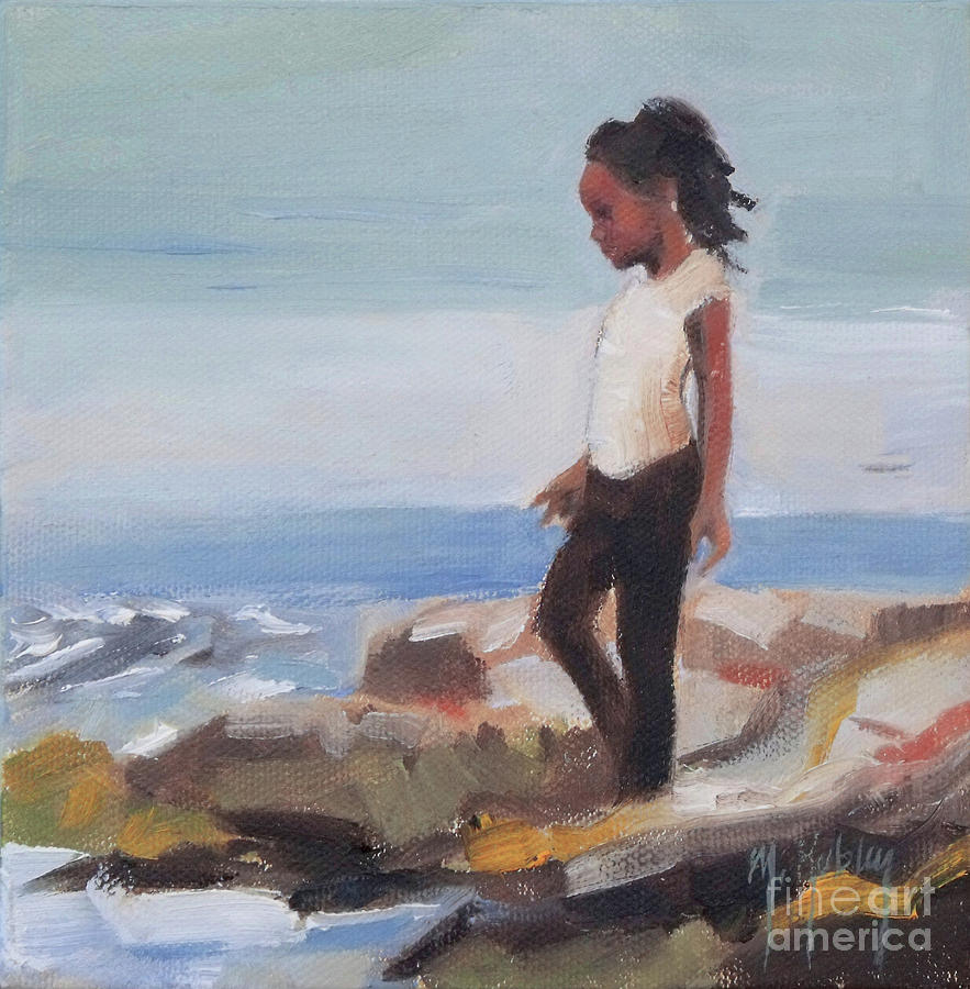 Beach Painting - On The Rocks by Mary Hubley