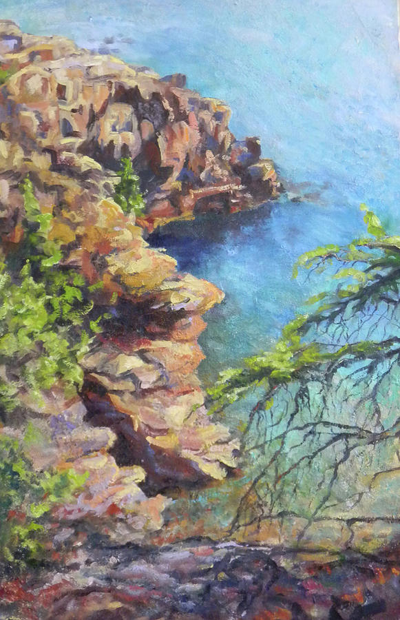 On The Rocks Painting by Patricia Maguire