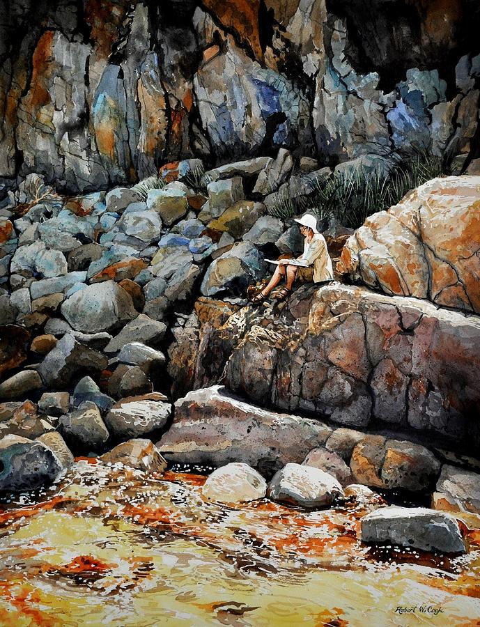 On the Rocks Painting by Robert W Cook