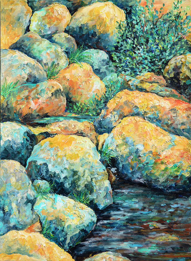 On the Rocks Painting by Sally Quillin