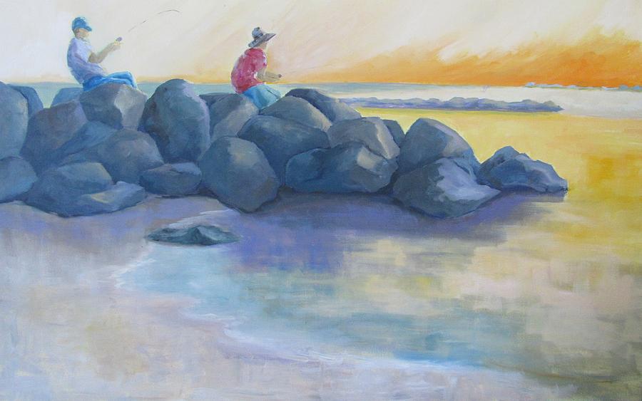 On The Rocks Painting by Susan Richardson