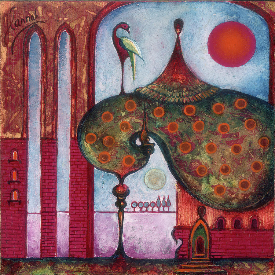 Town Painting - On the Rooftop of the World by Anna Ewa Miarczynska Town Painting - On the Rooftop of the World by Anna Ewa Miarczynska