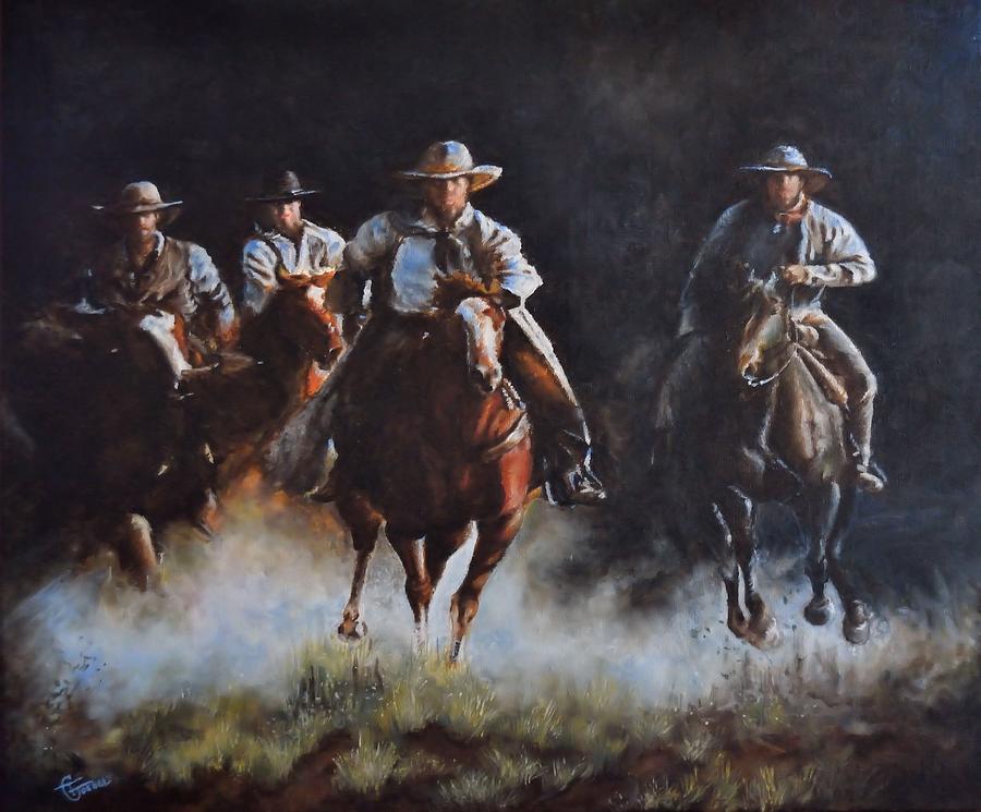 On The Run Painting by Traci Goebel