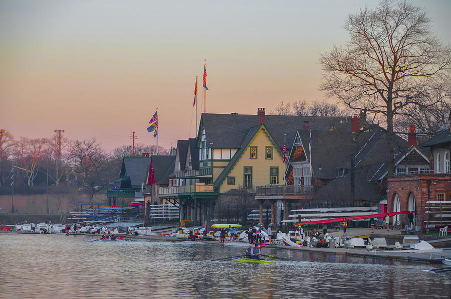 On the Schuylkill River at Boathouse Row Philadelphia Photograph by Bill Cannon