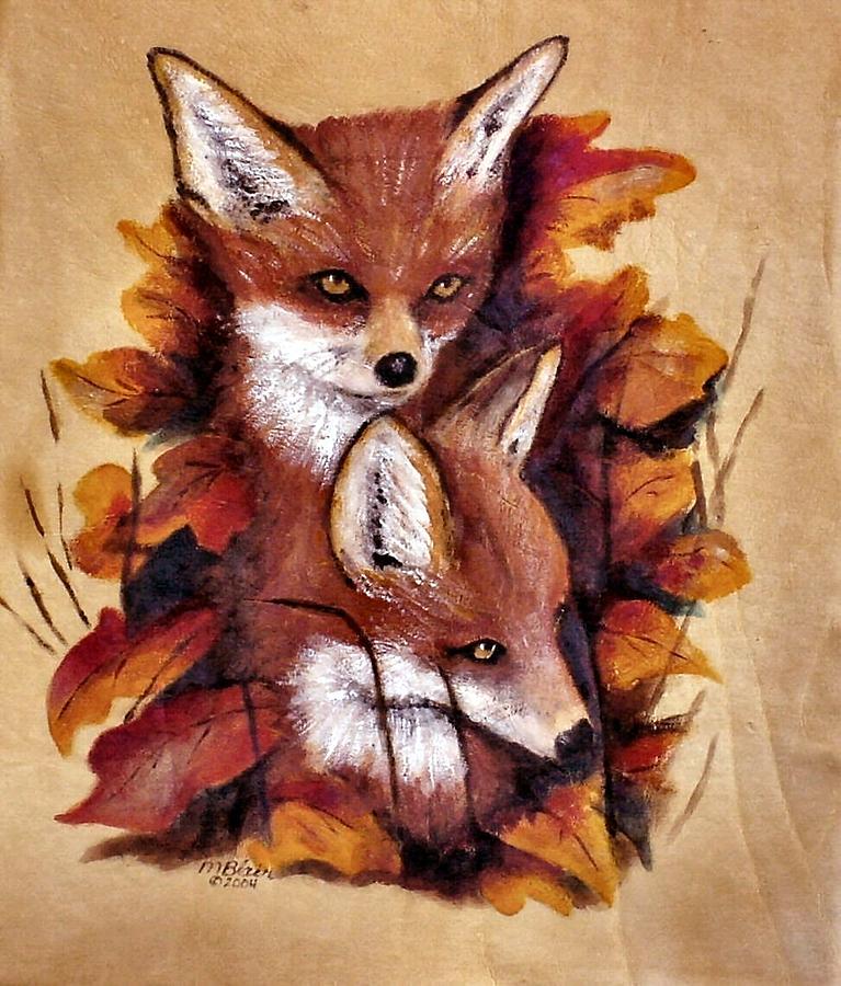 Animals Painting - On the Sly by Merle Blair Animals Painting - On the Sly by Merle Blair