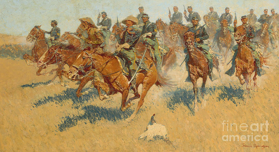 On the Southern Plains, 1907 Painting by Frederic Remington